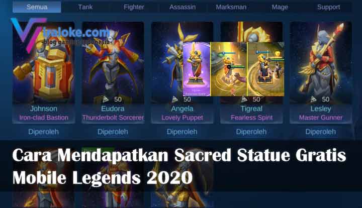 Cara Mendapatkan Sacred Statue Gratis Mobile Legends 2020