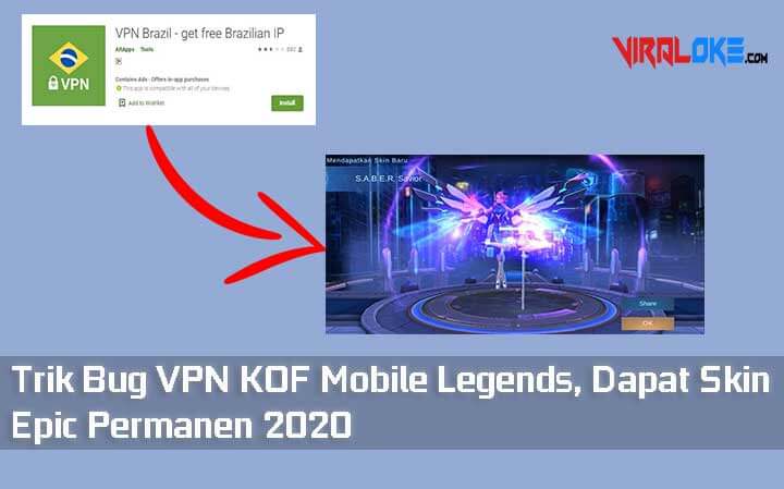 Trik Bug VPN KOF Mobile Legends, Dapat Skin Epic Permanen