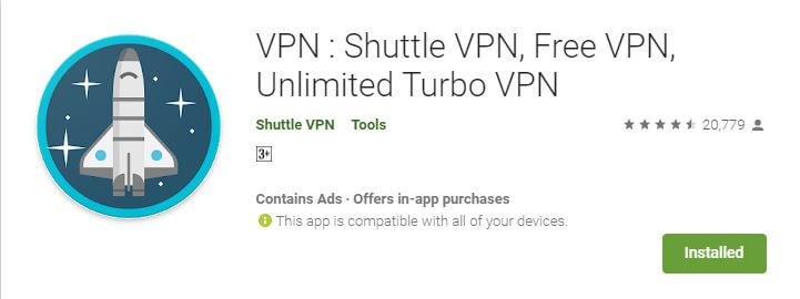  Shuttle VPN Free