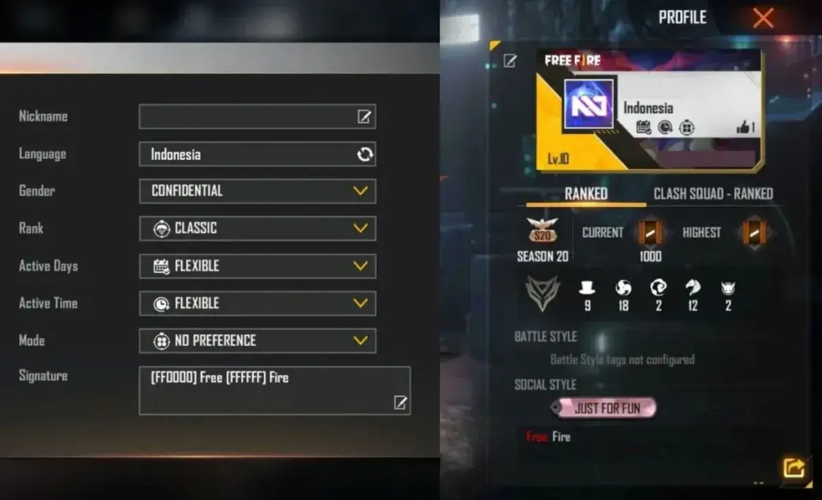 Daftar Kode Warna FF Lengkap, Pelangi & Bendera + Cara Pasangnya di Bio 3 Cara Menggunakan Kode Warna FF