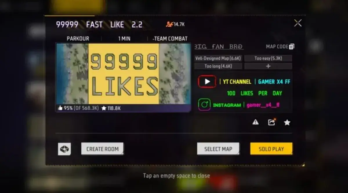 Menambah Like Free Fire